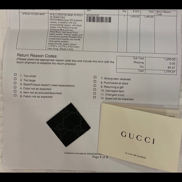 Authentic Gucci Supreme Canvas Backpack - Picture 6 of 11